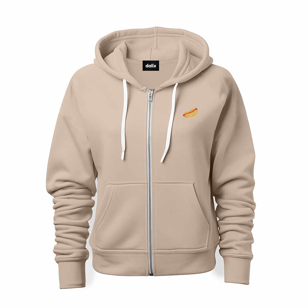 Dalix Hot Dog Zip Hoodie