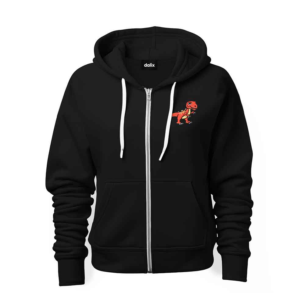 Dalix T-Rex Zip Hoodie