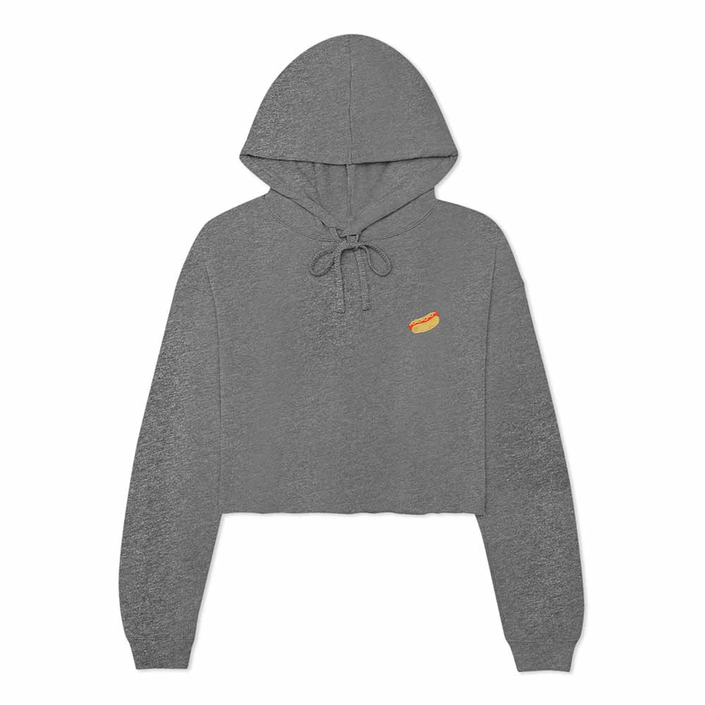 Dalix Hot Dog Cropped Hoodie