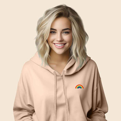 Dalix Rainbow Cropped Hoodie