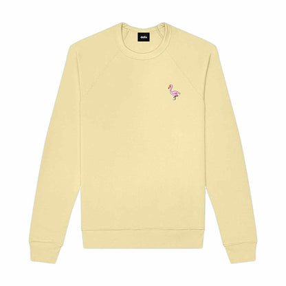 Dalix Flamingo Embroidered Fleece Crewneck Long Sleeve Sweatshirt Mens in 2XL XX-Large