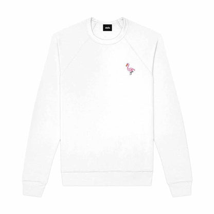 Dalix Flamingo Embroidered Fleece Crewneck Long Sleeve Sweatshirt Mens in 2XL XX-Large