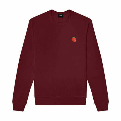 Dalix Strawberry Embroidered Fleece Crewneck Long Sleeve Sweatshirt Mens in 2XL XX-Large